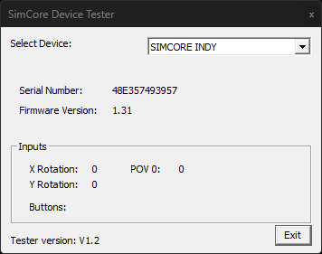 SimCore Device Tester screenshot